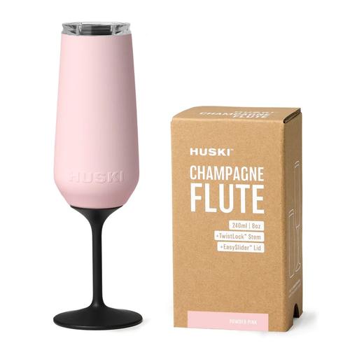 image of Huski Stone Powder Pink Champagne Flute Stemware 