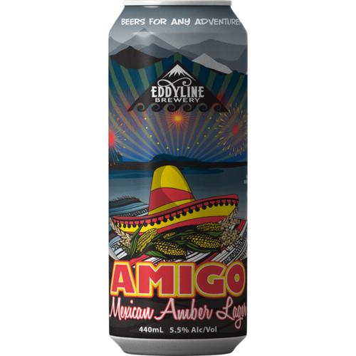 image of Eddyline Brewery Amigo Amber Lager 440ml Can 