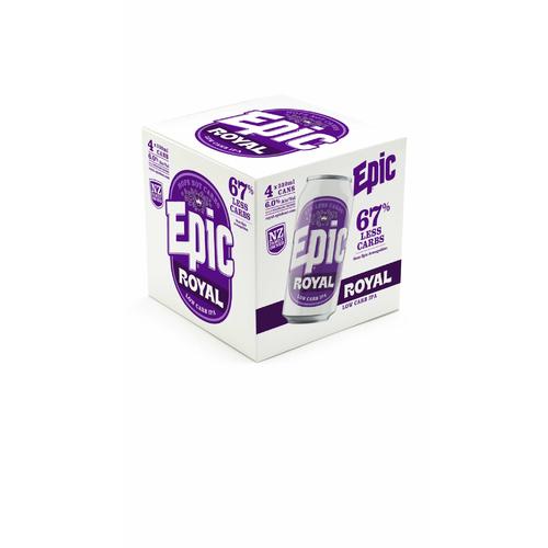 image of Epic Royal Low Carb IPA 4 pack 330ml cans 