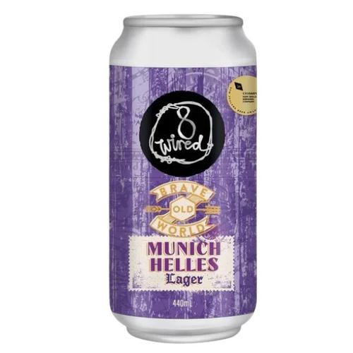 image of 8 Wired Brewing Brave Old World Munich Helles 440ml Can
