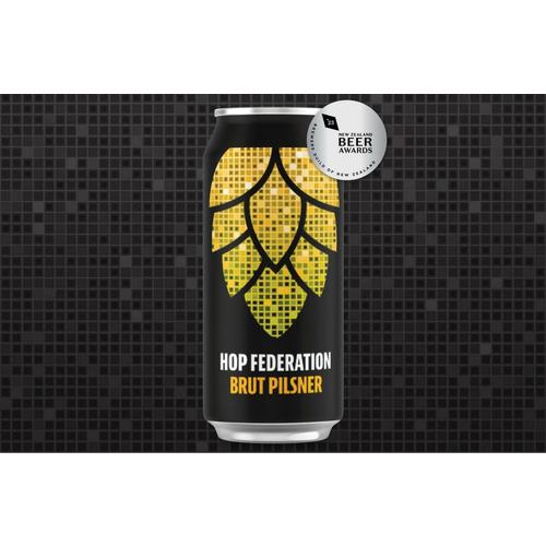 image of Hop Federation Cheers to 10 Yrs Brut Pilsner 440ml