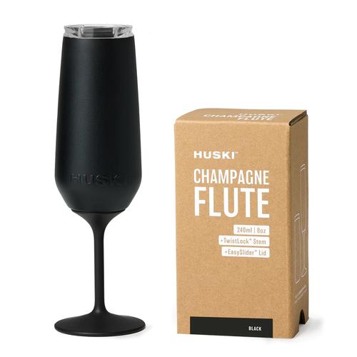 image of Huski Wine Black Champagne Flute Stemware