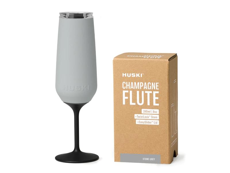 product image for Huski Stone Grey Champagne Flute Stemware 